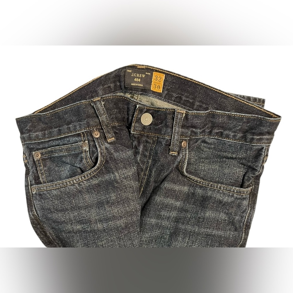 J.Crew Men’s 484 Blue Dark Wash Denim Jeans - Picture 5 of 5